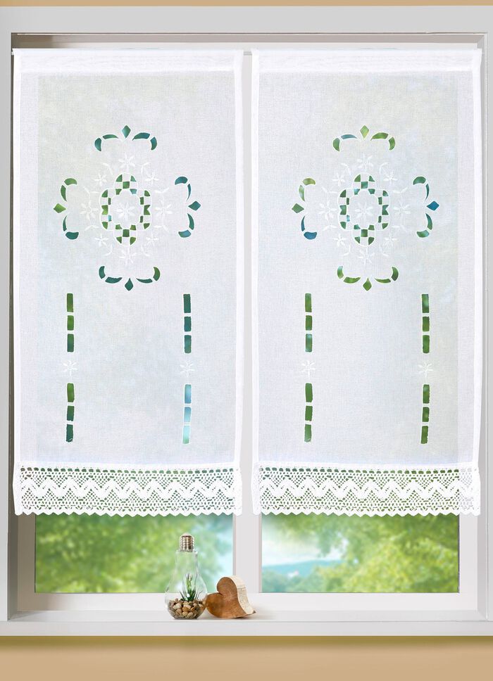 Fenster- und T&uuml;rbehang mit Stangendurchzug 