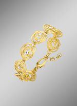 Mattiertes Armband mit Zirkonia 