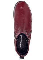 Waldl&auml;ufer, bequeme Damen-Stiefeletten, Weite H, aus Hirschleder BURGUND