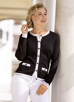 Strickjacke mit edlen Glitzerakzenten 