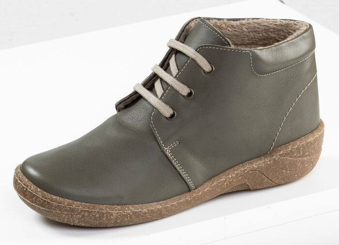 ELENA EDEN, gefütterte Damen-Boots, Weite G, mit herausnehmbarem Fußbett OLIV