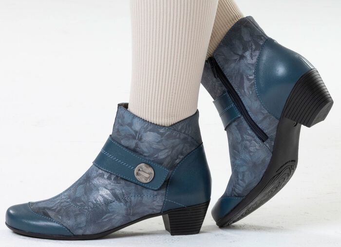 ELENA EDEN, elegante Damen-Stiefeletten, Weite G, mit herausnehmbarem Fu&szlig;bett JEANS