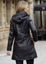 Lederkurzmantel von „Caminari“ SCHWARZ