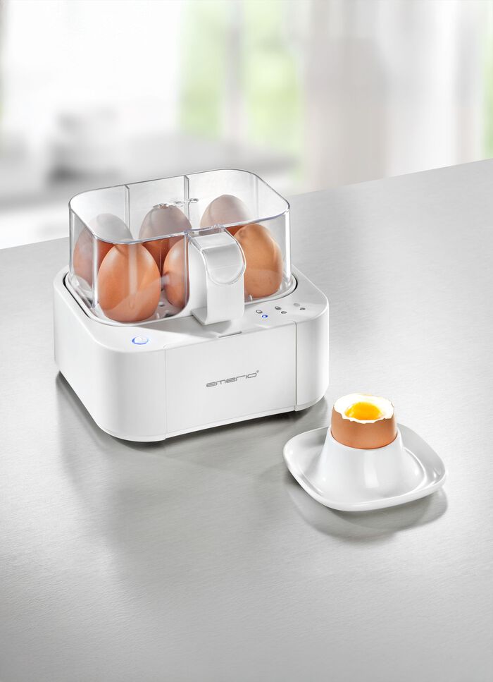 Eierkocher mit Lichtsignal und Sprachausgabe 