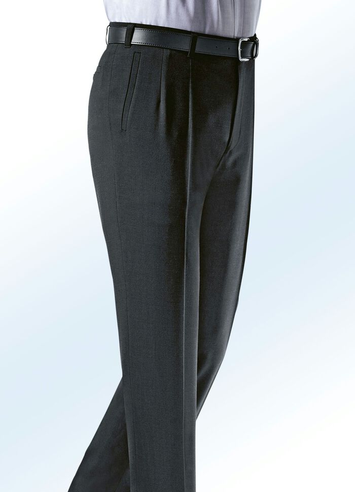 „Klaus Modelle“-Hose mit weichem Griff in 4 Farben ANTHRAZIT MELIERT