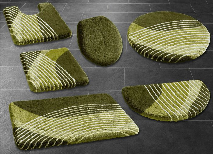 Badgarnitur von Kleine Wolke mit latexierter R&uuml;ckseite GR&Uuml;N