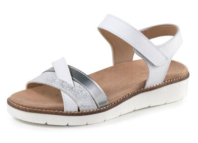 ELENA EDEN, modische Damen-Sandale, Weite H, mit herausnehmbarem Fu&szlig;bett 