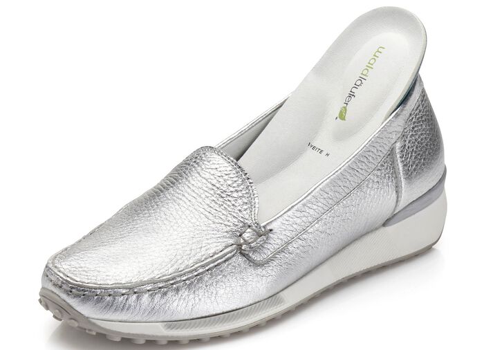 Waldl&auml;ufer, klassische Damen-Slipper, Weite H, mit herausnehmbarem Fu&szlig;bett 
