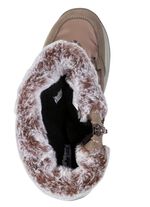 Gef&uuml;tterte Damen-Stiefel, Winterschuhe, mit Rei&szlig;verschluss TAUPE