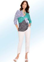 Shirt-Tunika in Wickel-Optik 