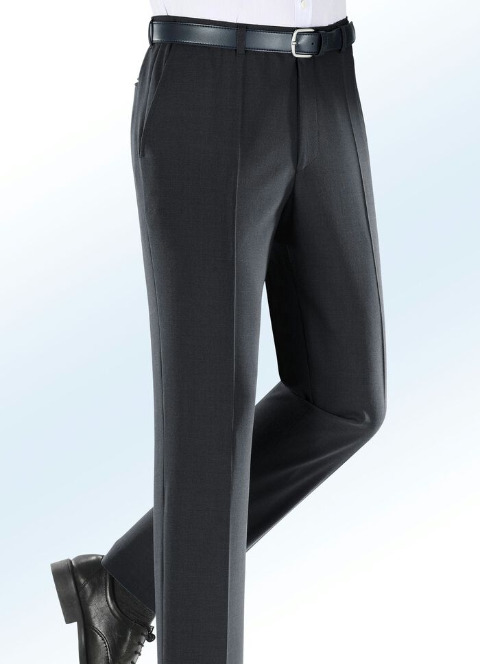 "Klaus Modelle"-Dehnbundhose mit Gürtel in 4 Farben ANTHRAZIT MELIERT