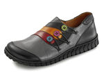 Gemini Slipper mit Zierknöpfen GRAU-BUNT