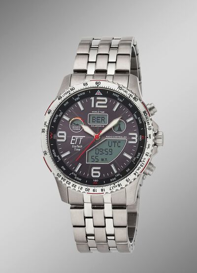 ETT EGS-11572-21M Funk-Solar-Herrenuhr 