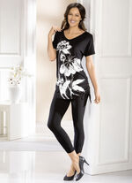 Leggings mit effektvollen Metallplättchen SCHWARZ