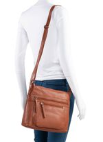 Laurina, Tasche, Damen, mit verstellbarem Umh&auml;ngeriemen COGNAC