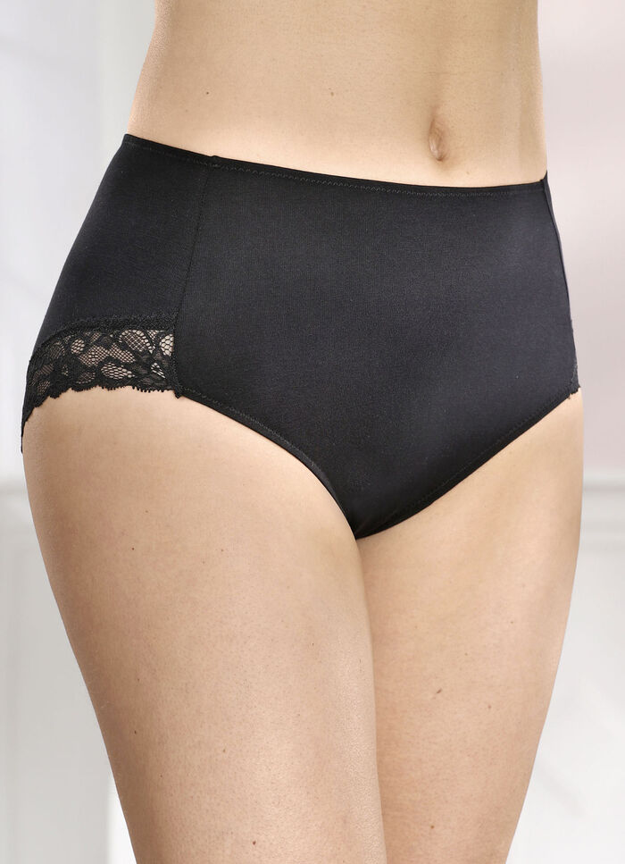 Dreierpack Slips mit elastischer Spitze 