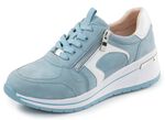 ELENA EDEN, sytlische Damen-Sneaker, Weite H, mit herausnehmbarem Fu&szlig;bett BLAU-WEISS