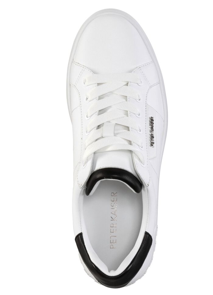 Peter Kaiser Schn&uuml;r-Sneaker aus Nappaleder WEISS