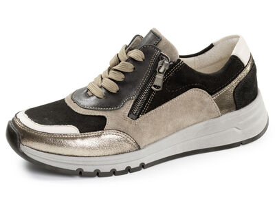 Waldläufer, bequeme Damen-Sneaker, Weite H, mit herausnehmbarem Fußbett 