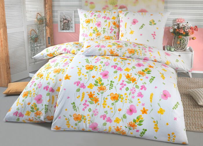 Wundersch&ouml;ne Bettw&auml;sche-Garnitur aus dem Hause "Kaeppel"  SONNE