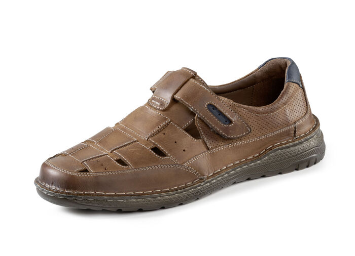 Slipper mit luftigen Durchbrüchen MARONE-BLAU