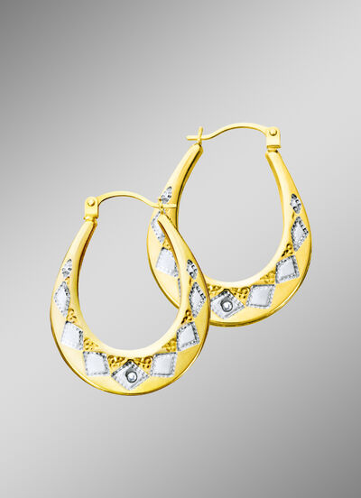 Creolen im Rautenmuster 