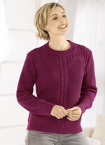 Pullover mit nachhaltig recycelter Baumwolle BEERE