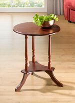 Teilmassiver Beistelltisch KIRSCHBAUM