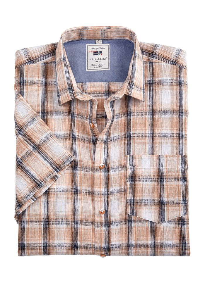 Kariertes Hemd von "Milano Italy" in 3 Farben BEIGE KARIERT