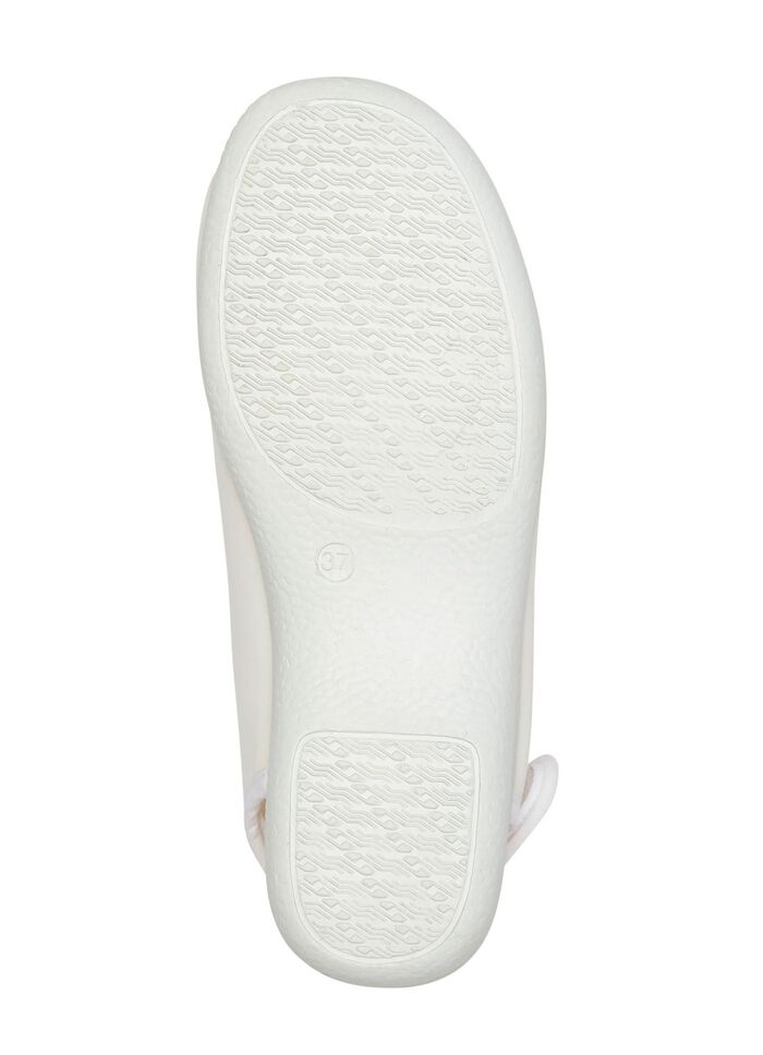 Sandale aus elastischem Textilmaterial CREMEWEISS-GOLD