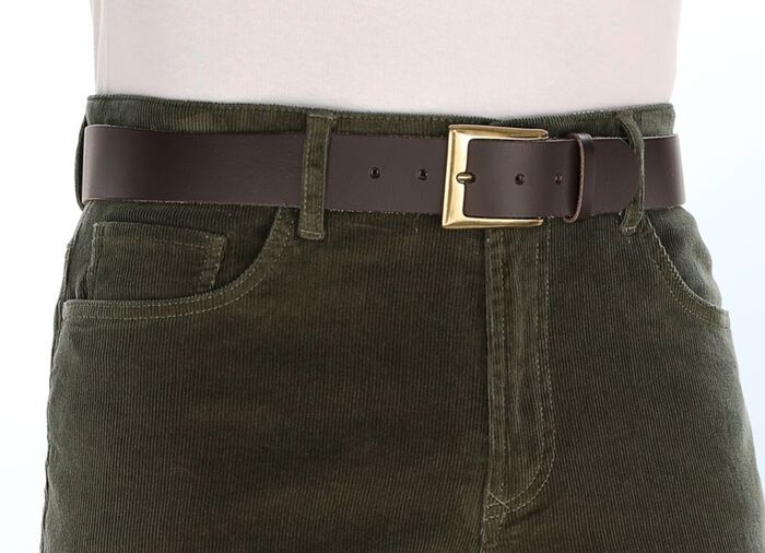 Eleganter Herren-G&uuml;rtel, 4 cm breit DUNKELBRAUN