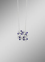 Hochwertiger Anh&auml;nger mit Safir und Brillanten 
