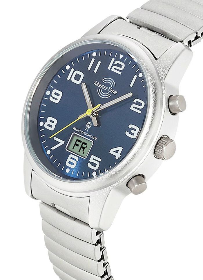 Master Time Funk-Damenuhr mit Edelstahlzugband 
