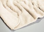 Superkuschelige Wohndecke in Teddyfleece-Qualit&auml;t CREME