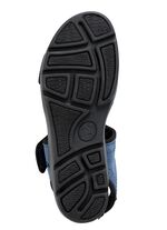 ELENA EDEN Sandale aus weichem Nubukleder und schwarzem Elastikmaterial 