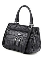 Tasche in Patchwork-Verarbeitung SCHWARZ