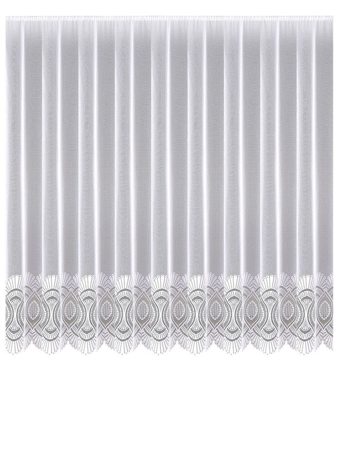 Blumenfenster-Store mit Universalschienenband 