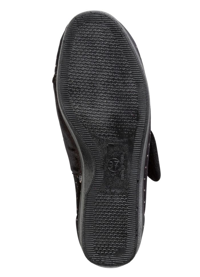 Laurina Klettschuh mit zart funkelnder Glitzer-Pr&auml;gung SCHWARZ