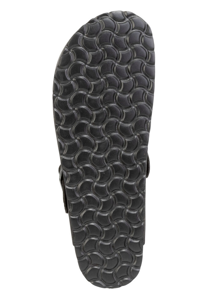 GINO GALANTE Clog aus schattiertem, genarbtem Rindleder SCHWARZ