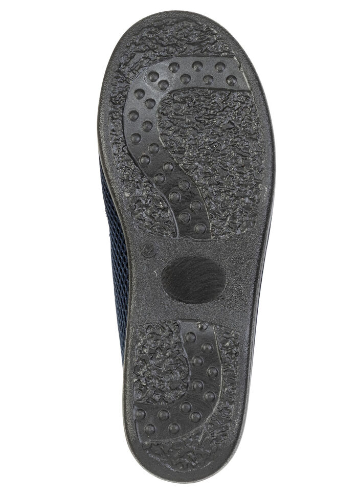 Bequeme Herren-Hausschuhe, Weite H, mit anatomisch geformtem Fu&szlig;bett MARINE