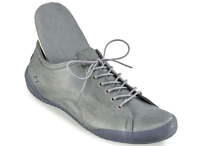 Andrea Conti, klassische Damen-Schnürschuhe, mit herausnehmbarem Lederfußbett GRAFIT