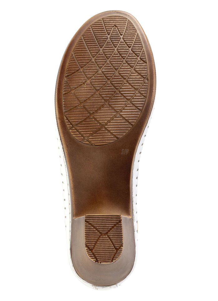 Gemini, modische Damen-Pumps, Weite G, aus Leder WEISS-MULTICOLOR