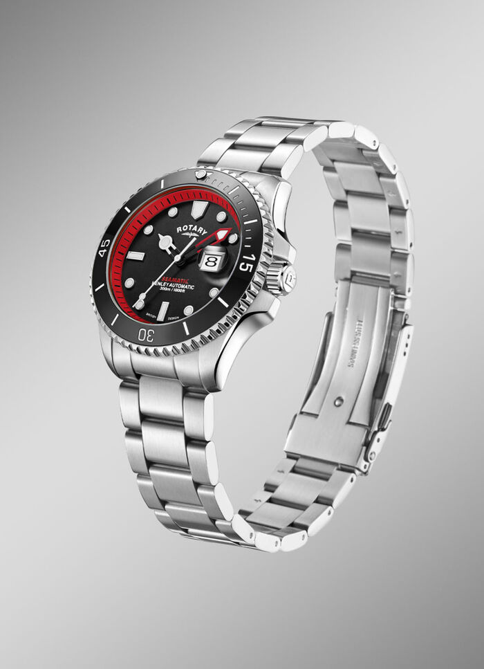 Rotary-Henley-Seamatic-Automatik-Taucheruhr mit Edelstahlgehäuse 