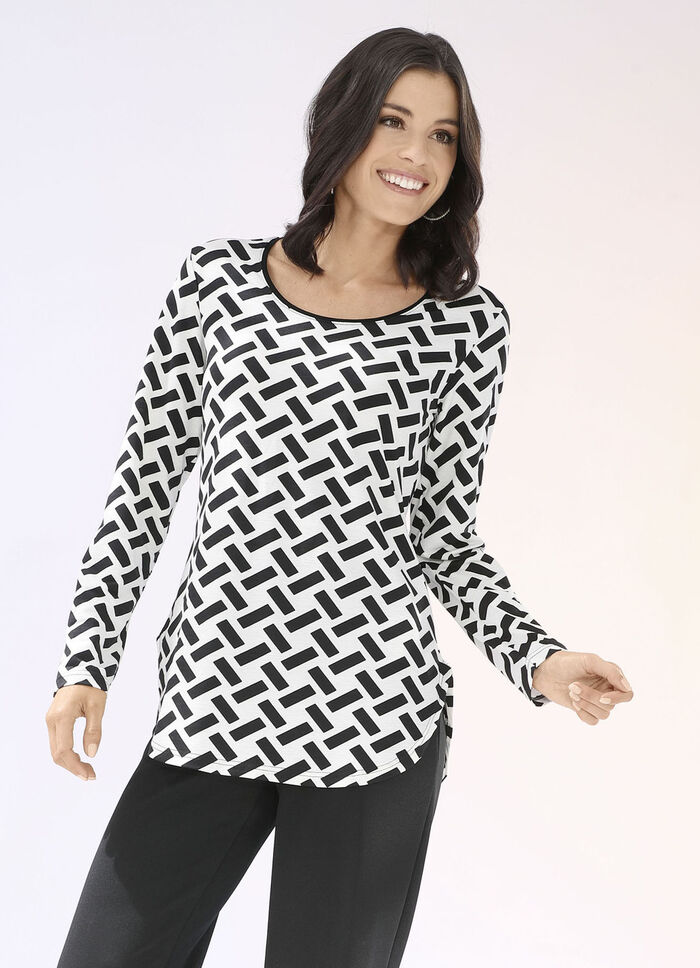 Allover gemustertes Shirt 