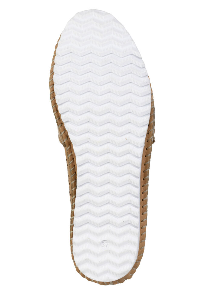 Andrea Conti, sommerliche Damen-Slipper, Weite G, mit herausnehmbarem Fu&szlig;bett COGNAC