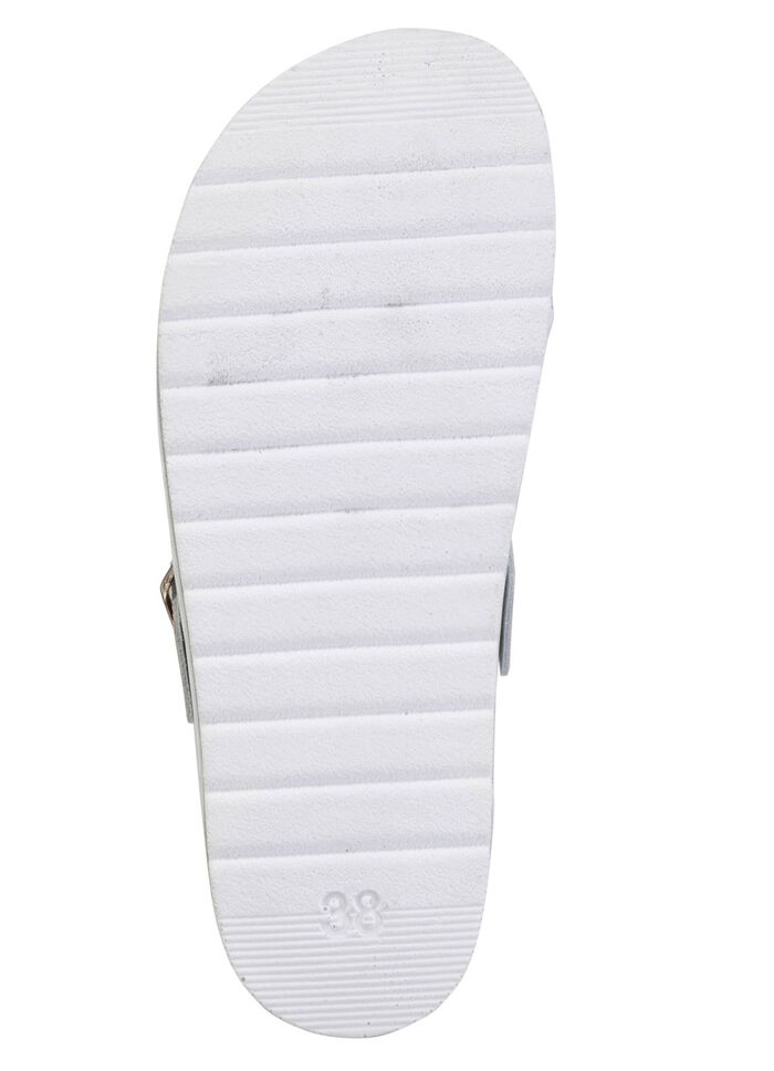 ELENA EDEN, klassische Damen-Clogs, Weite, G, mit verstellbarer Schlie&szlig;e WEISS-BUNT