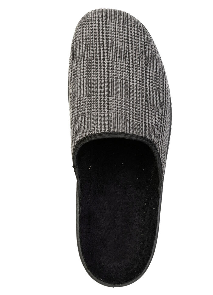 Klassiche Herren-Hausschuhe, mit anatomisch geformtem Fu&szlig;bett GRAU