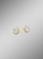 Tropfenf&ouml;rmige Ohrstecker mit Brillanten 