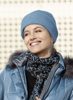 Hut mit Umschlag JEANSBLAU