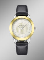 Quartz-Damenuhr mit 3 wechselbaren L&uuml;netten 